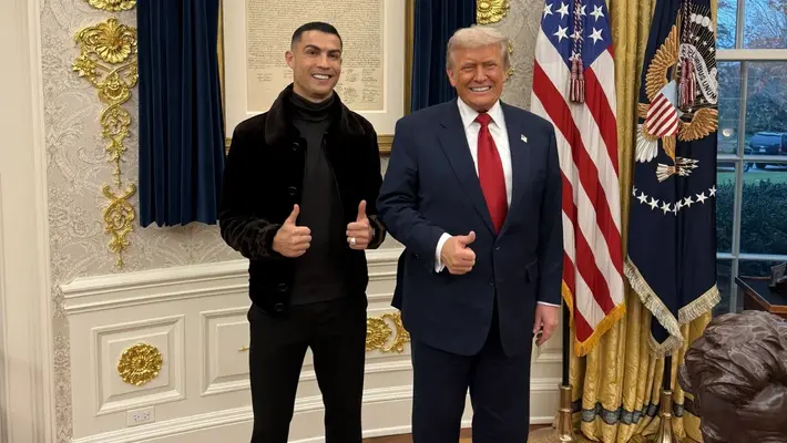 Cristiano Ronaldo visita a Donald Trump en la Casa Blanca