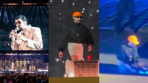 VIDEO: Bad Bunny enloquece la CDMX con perreo, luces, setlist completo… ¡y una caída en plena canción!