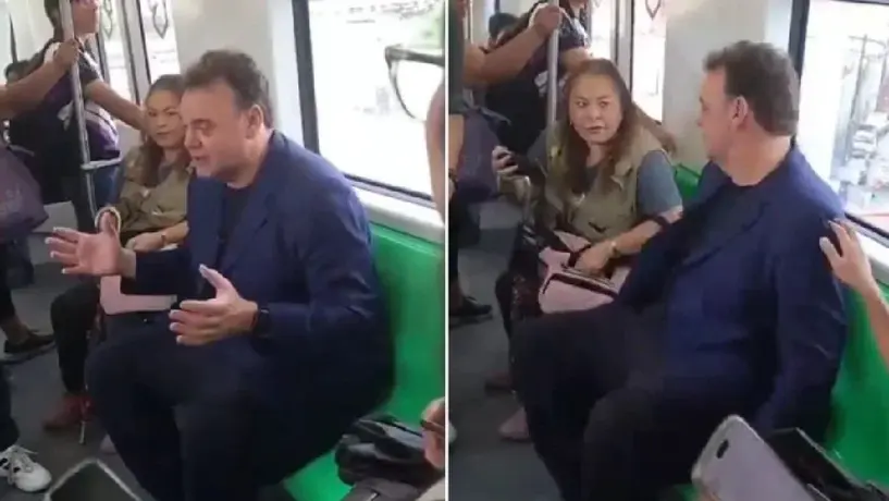 David Faitelson fue captado viajando en el metro de Monterrey