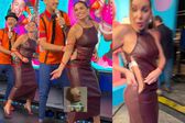 VIDEO: Se rompe vestido de Andrea Escalona en vivo dentro del programa ‘Hoy’