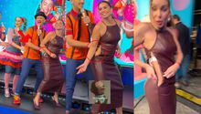 VIDEO: Se rompe vestido de Andrea Escalona en vivo dentro del programa ‘Hoy’
