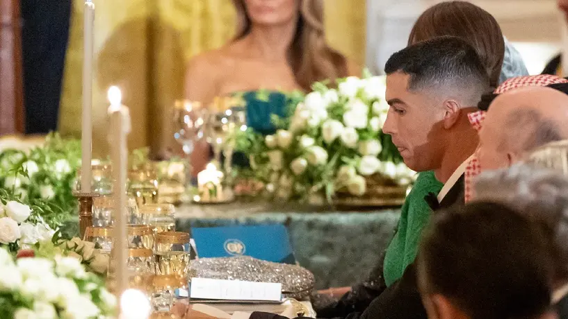 Comparten primeras imágenes de Cristiano Ronaldo en la Casa Blanca