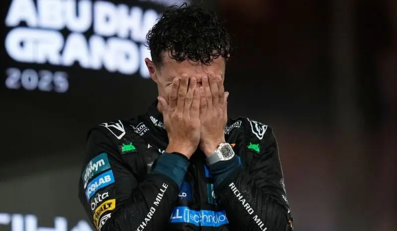 Lando Norris entre lágrimas | AP
