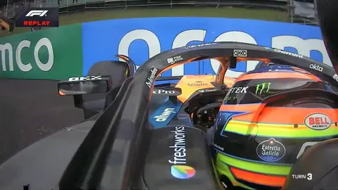 Oscar Piastri quedó fuera de la carrera sprint después de chocar en Interlagos