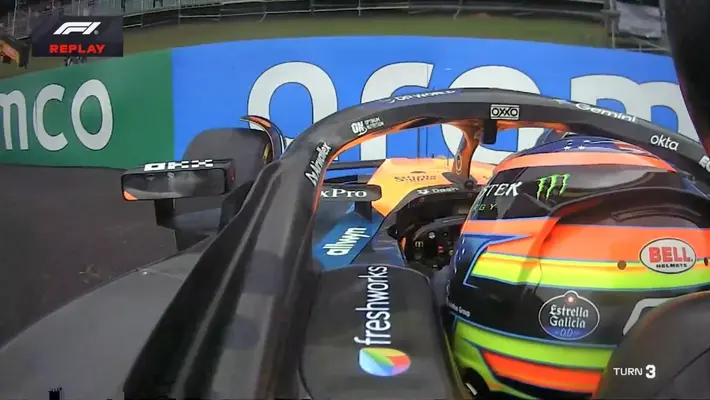 Oscar Piastri quedó fuera de la carrera sprint después de chocar en Interlagos