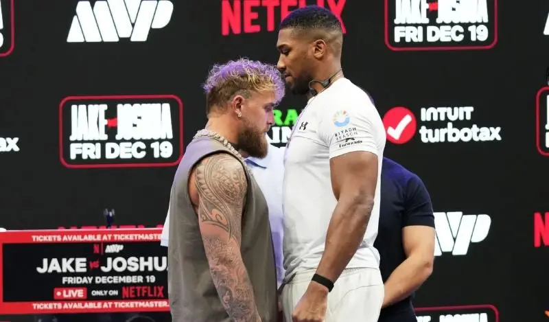 Jake Paul y Anthony Joshua | AP