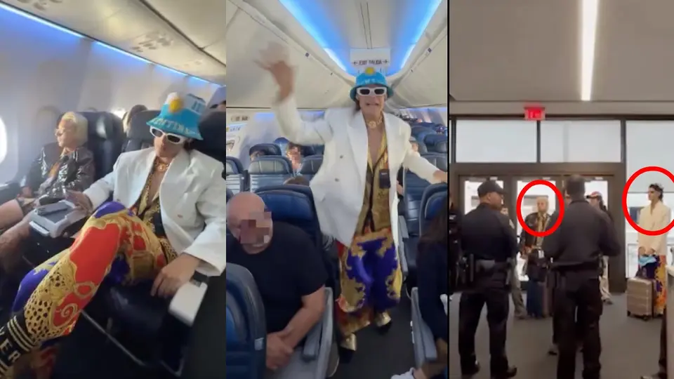 VIDEO: Ca7riel y Paco Amoroso fueron retenidos por el FBI tras grabar video en pleno vuelo