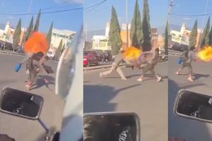 VIDEO: Limpiaparabrisas vs Tragafuego… ¡batalla épica en pleno crucero!