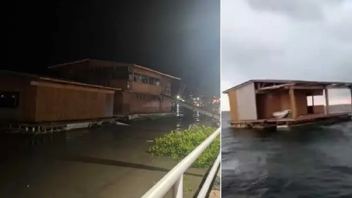 VIDEO: Restaurante El Atracadero reaparece intacto luego de ser arrastrado por las lluvias