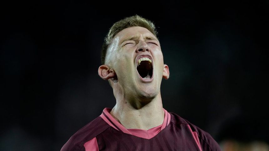 Rodrigo Castillo festeja el gol que anotó ante Flamengo en la Recopa Sudamericana | AP