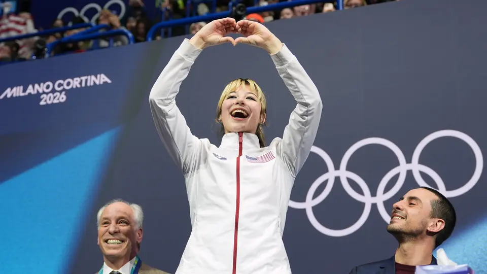 Alysa Liu reacciona ante su puntaje en la prueba de programa libre en el patinaje artístico | AP