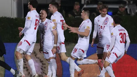 Jugadores del Zrinjski tras empate con Crystal Palace | AP