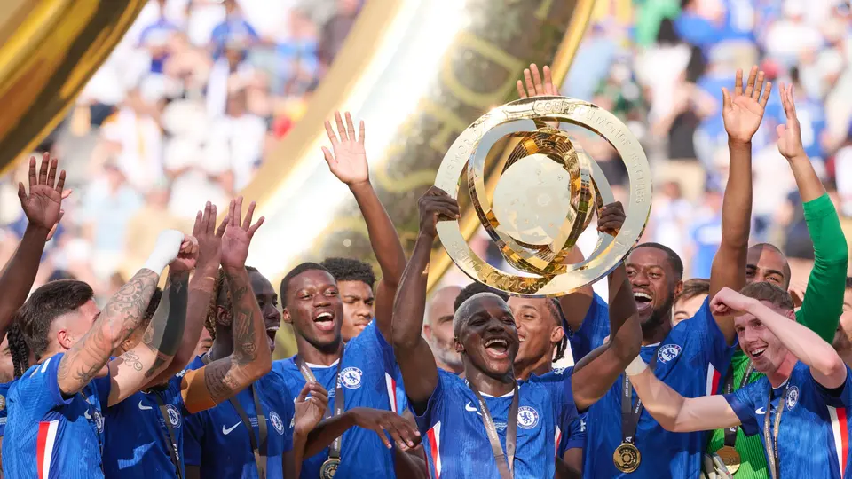 Jugadores de Chelsea festejan tras vencer a PSG en la Final del Mundial de Clubes 2025 | MEXSPORT