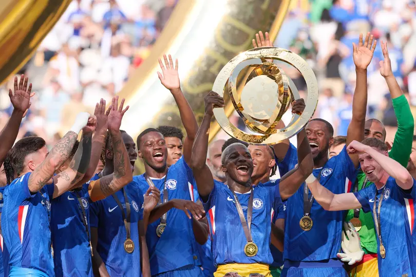 Jugadores de Chelsea festejan tras vencer a PSG en la Final del Mundial de Clubes 2025 | MEXSPORT