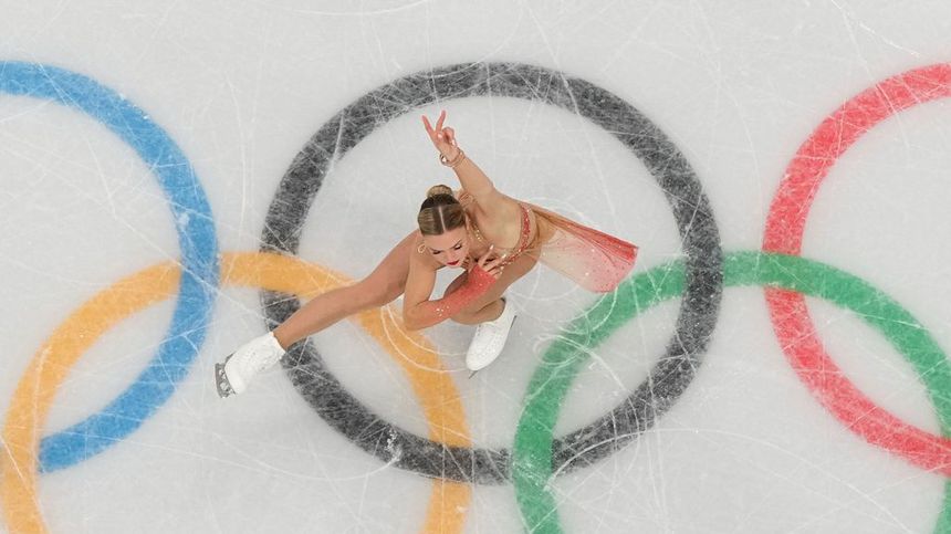 La belga Loena Hendrickx durante el programa libre de patinaje artístico | AP