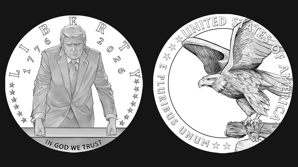 La propuesta contempla una moneda de 24 quilates con la imagen de Trump basada en una fotografía oficial de 2025./ RS