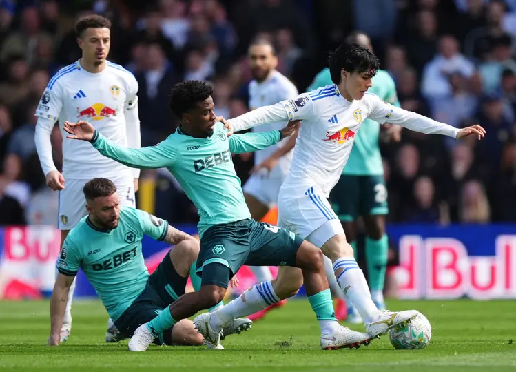 Jugadores de Wolverhampton durante el partido contra Leeds United | AP