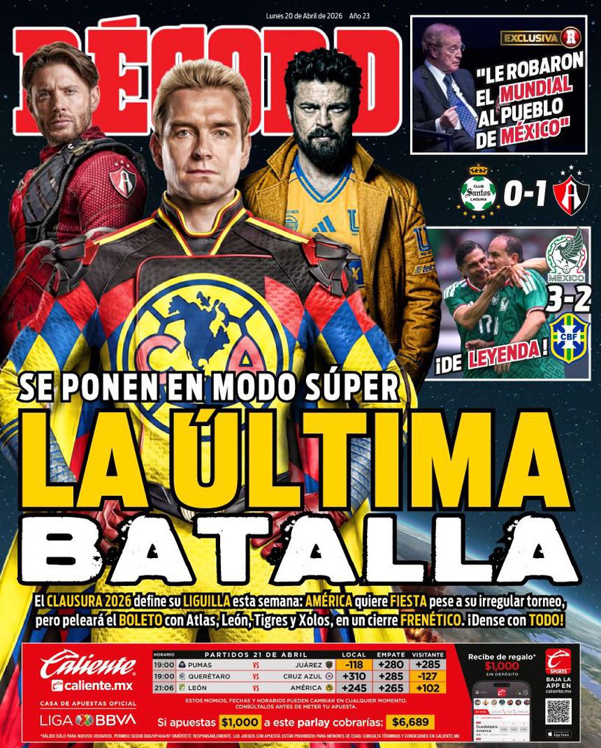 Portada RÉCORD 20 de marzo de 2026