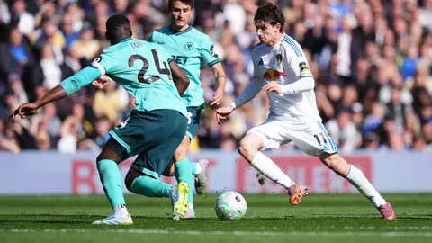 Jugadores de Wolverhampton durante el partido contra Leeds United | AP