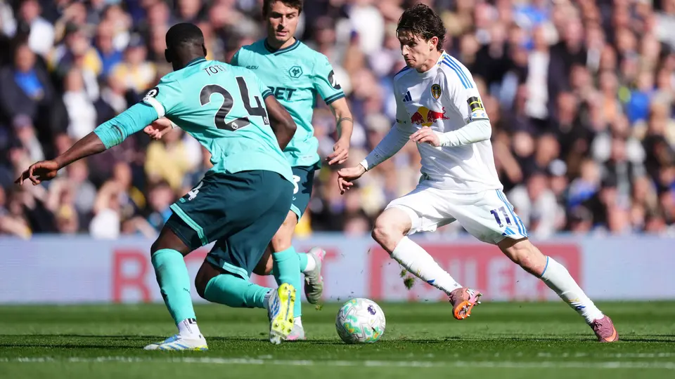 Jugadores de Wolverhampton durante el partido contra Leeds United | AP