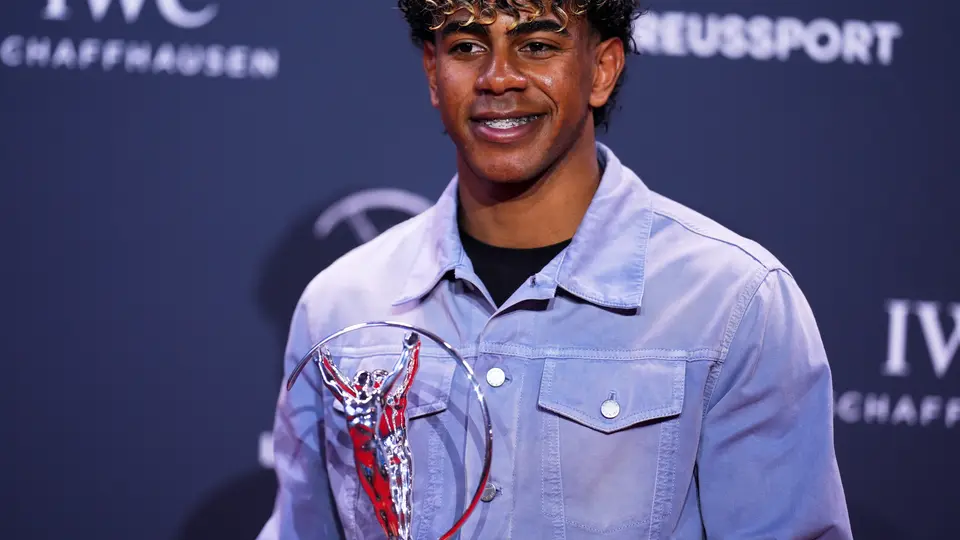 Lamine Yamal ganó el premio al deportista joven del año en los premios Laureus | AP