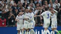 Jugadores de Aston Villa en celebración en la Final de Europa League contra Friburgo | AP