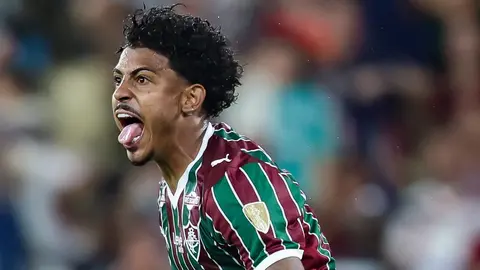 Kenedy festejando su gol en la victoria ante Bolívar | X: @FluminenseFC