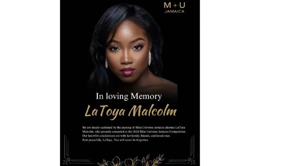 Miss Universo Jamaica dio a conocer el fallecimiento de Latoya Malcolm mediante un mensaje publicado en su cuenta oficial de Instagram./ IG: officialmissuniversejamaica