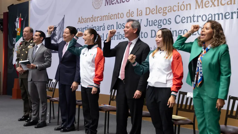 Abanderamiento de la delegación mexicana de Juegos Centroamericanos y del Caribe Santo Domingo 2026 | X: @Claudiashein