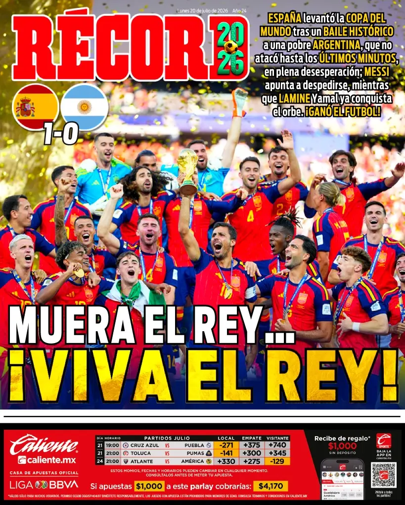 Portada RÉCORD 20 de julio de 2026