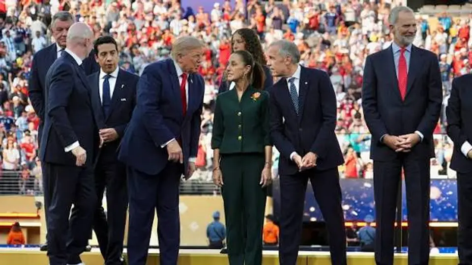 Además de presenciar el encuentro por el título, Sheinbaum aseguró que su asistencia también tuvo un componente diplomático en el marco del torneo./FB:@PedroHaces