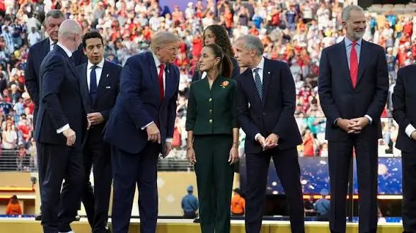 Además de presenciar el encuentro por el título, Sheinbaum aseguró que su asistencia también tuvo un componente diplomático en el marco del torneo./FB:@PedroHaces