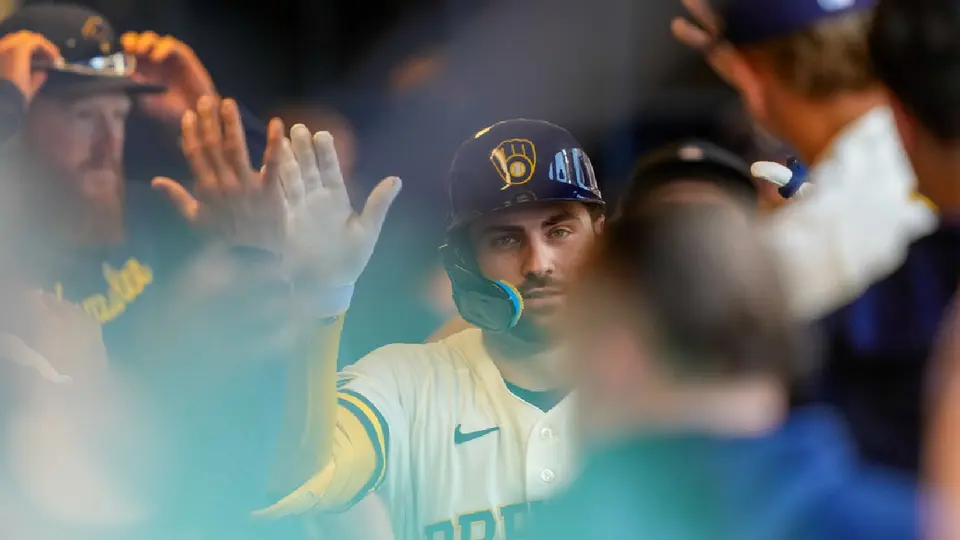 Garrett Mitchell con los Brewers | AP