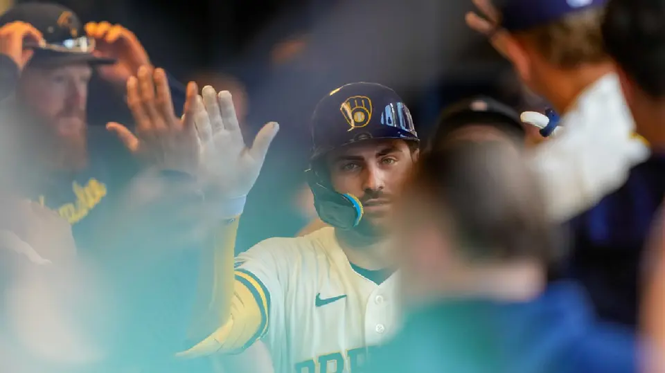 Garrett Mitchell con los Brewers | AP