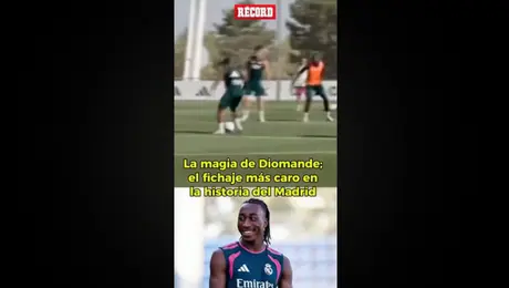 Yan Diomande deslumbra en entrenamiento del Real Madrid