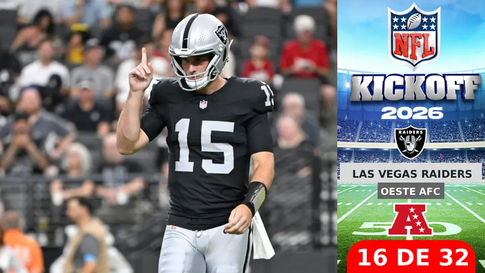 Todo lo que debes saber sobre Las Vegas Raiders rumbo al Kickoff 2026 de la NFL