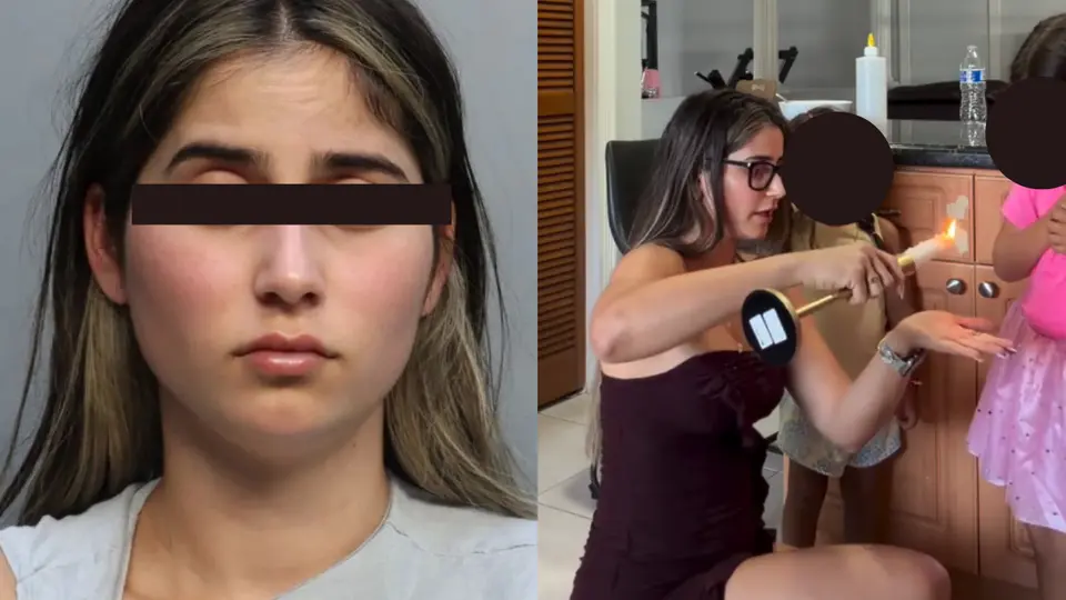 Arrestan a influencer en Miami por arrojar cera caliente a sus hijas; esto muestran sus videos