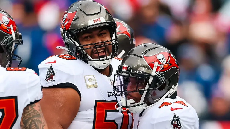 Vita Vea celebrando con los Tampa Bay Buccaneers | X @Buccaneers