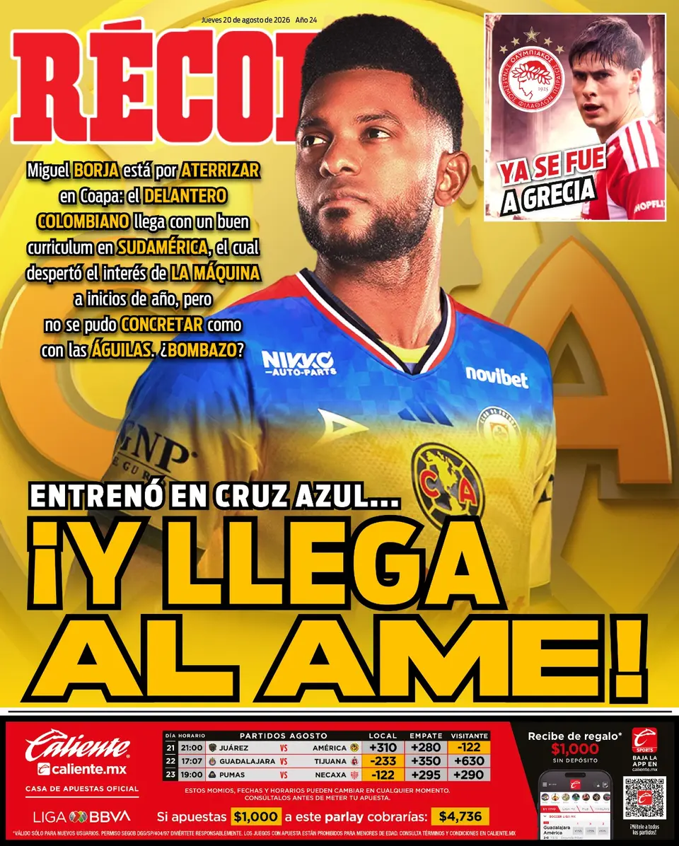 Portada RÉCORD 20 de Agosto de 2026