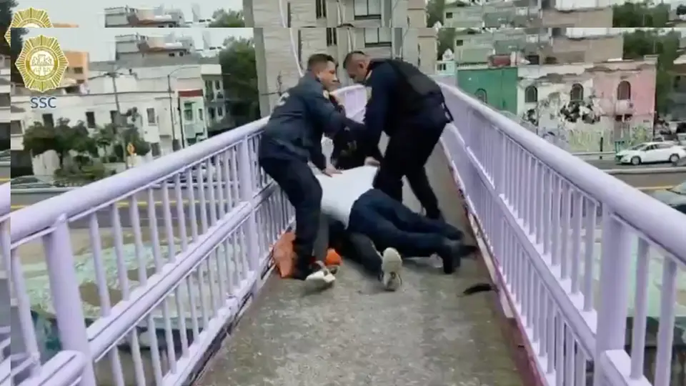 El sujeto fue llevado a un hospital para valorar su estado de salud / Especial