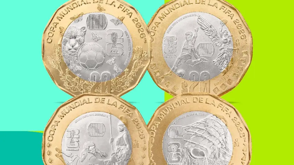 Monedas de 20 pesos conmemorativas del Mundial 2026 / @Banxico