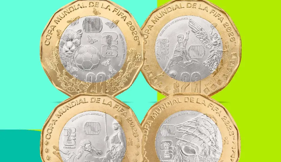 Monedas de 20 pesos conmemorativas del Mundial 2026 / @Banxico