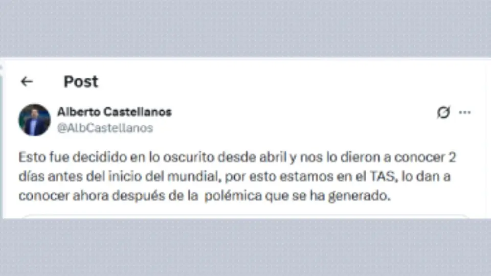 Así se quejó Adalberto Castellanos | CAPTURA DE PANTALLA
