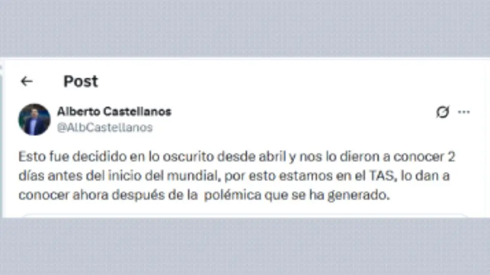 Así se quejó Adalberto Castellanos | CAPTURA DE PANTALLA