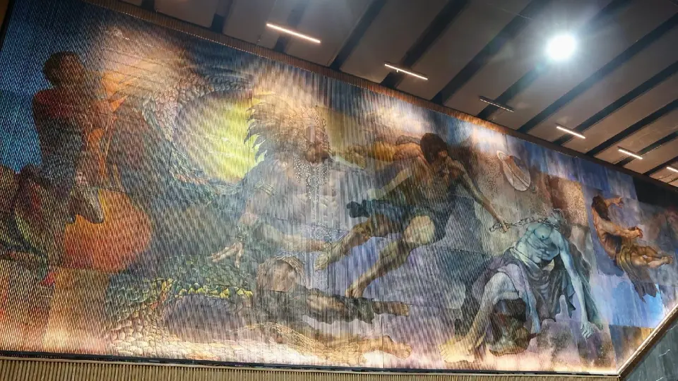 Para construir el mural fueron utilizadas 12 mil piezas que se colocaron durante 34 días / FB: @ClaraBrugadaM