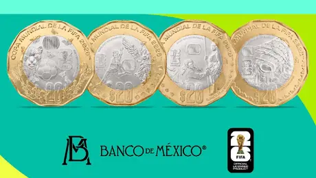 ¿Quieres las monedas de 20 pesos del Mundial 2026? Banxico te dice dónde encontrarlas
