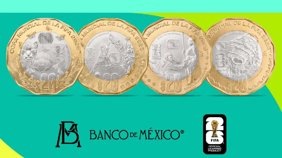¿Quieres las monedas de 20 pesos del Mundial 2026? Banxico te dice dónde encontrarlas