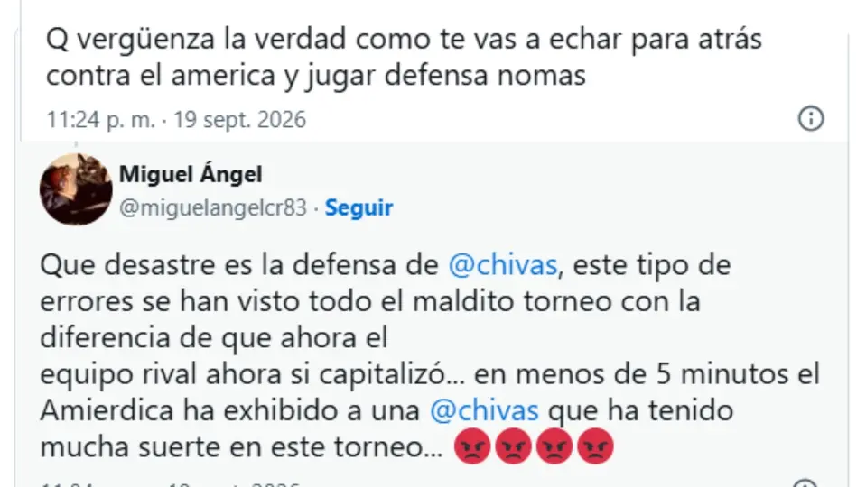Así fueron algunos de los comentarios de la afición de Chivas | CAPTURA DE PANTALLA