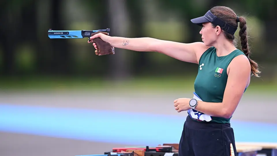 Catherine Mayran Oliver en la prueba de pentatlón los Juegos Centroamericanos y del Caribe | MEXSPORT