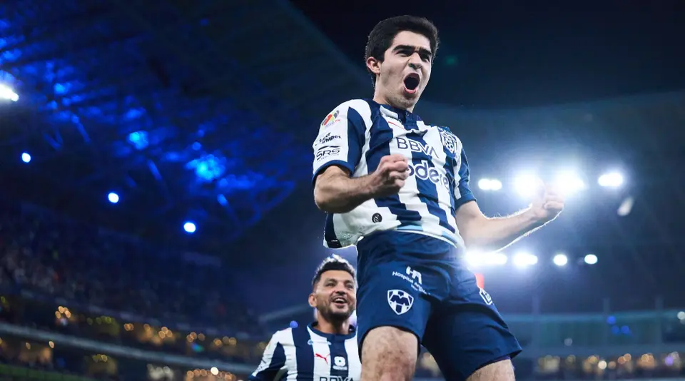 César Garza de Monterrey tras anotar a Cruz Azul | MEXSPORT